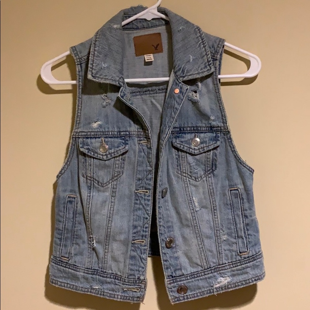 American Eagle denim vest